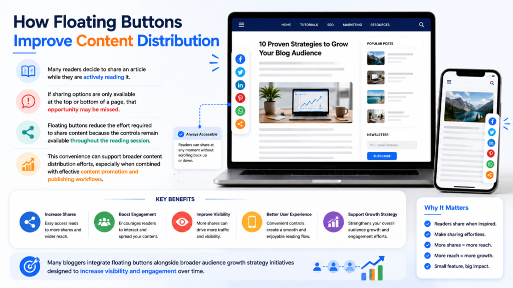 How Floating Buttons Improve Content Distribution